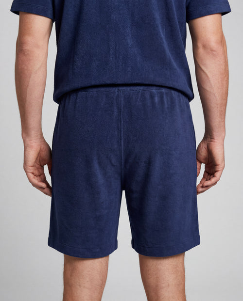 Shorts aus Bio-Baumwolle/Polyamid in Blue Moon - MAJESTIC FILATURES