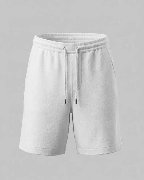Organic Cotton / Polyamide Shorts in Milk - MAJESTIC FILATURES