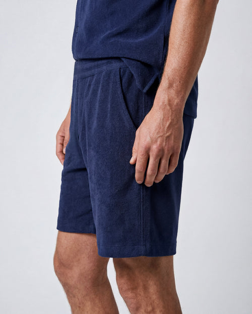 Shorts aus Bio-Baumwolle/Polyamid in Blue Moon - MAJESTIC FILATURES