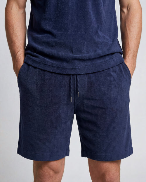 Shorts aus Bio-Baumwolle/Polyamid in Blue Moon - MAJESTIC FILATURES