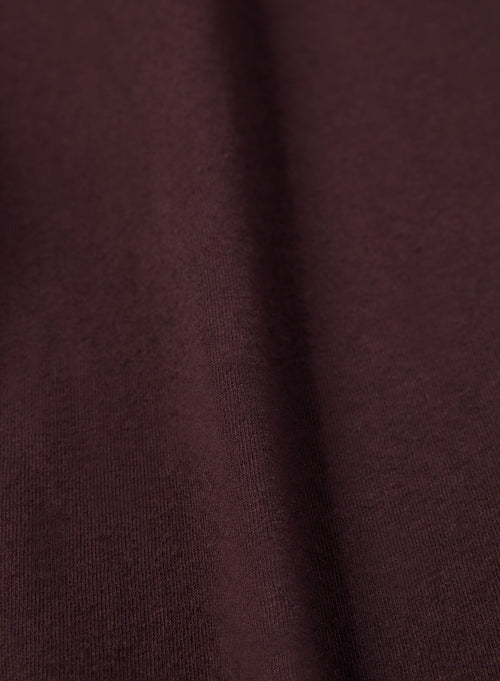 Chemise Aubergine Manches Longues en Coton et Cachemire - MAJESTIC FILATURES