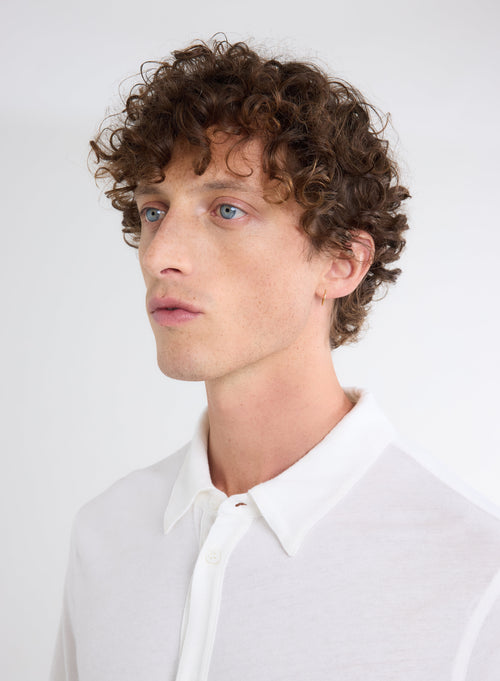 White Long Sleeve Shirt - MAJESTIC FILATURES