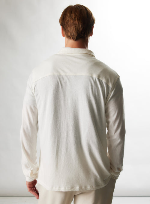 "Cotton / Cashmere Long sleeves Shirt" - MAJESTIC FILATURES