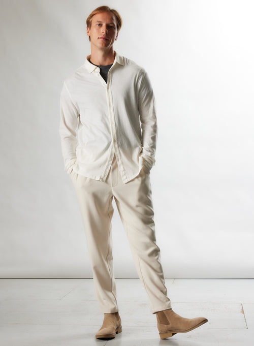 "Cotton / Cashmere Long sleeves Shirt" - MAJESTIC FILATURES