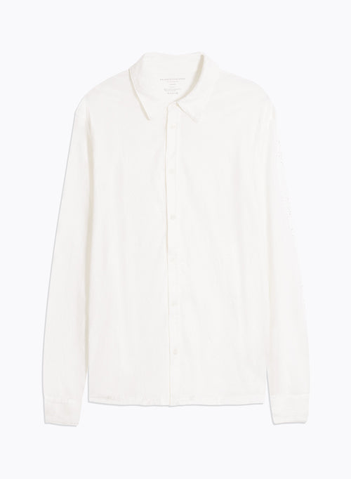 White Long Sleeve Shirt - MAJESTIC FILATURES