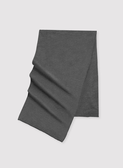 Grey Cotton/Cashmere Scarf - MAJESTIC FILATURES