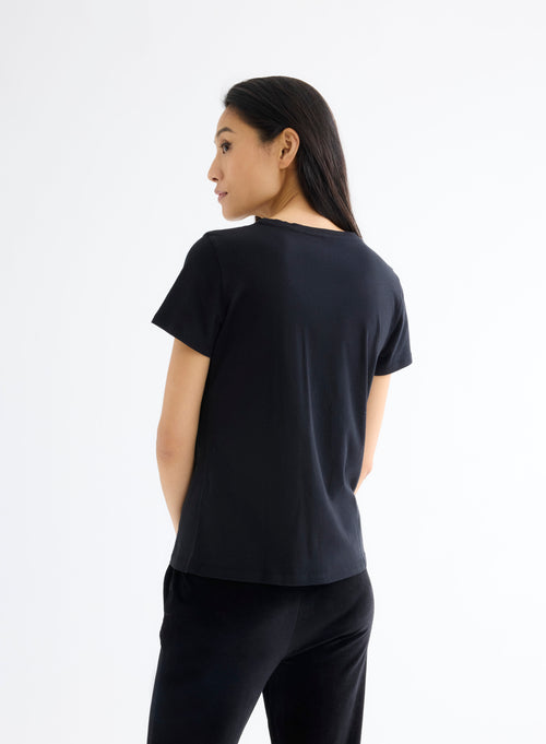 Polly short-sleeved round neck T-shirt in Silk Touch Cotton - MAJESTIC FILATURES