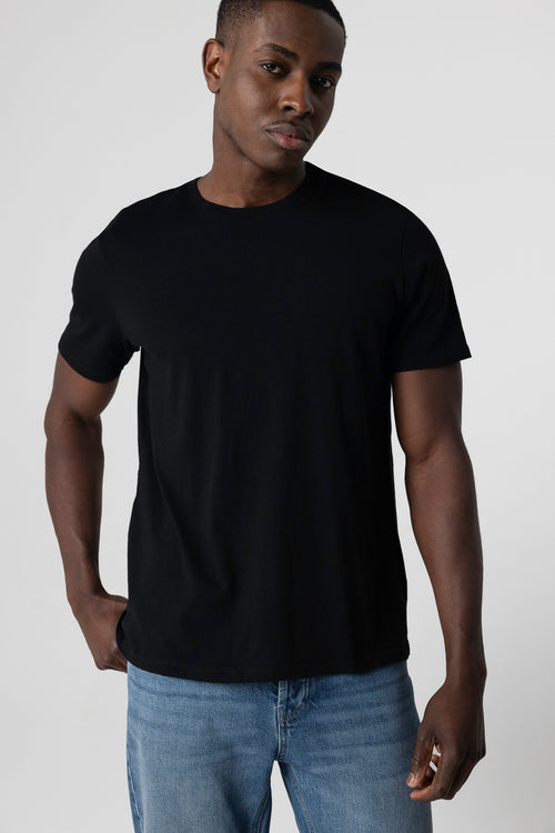 Mens round neck Silk Touch Cotton T-shirt, available on our e-shop. Secured payment. Personnalized Customer Service. - MAJESTIC FILATURES