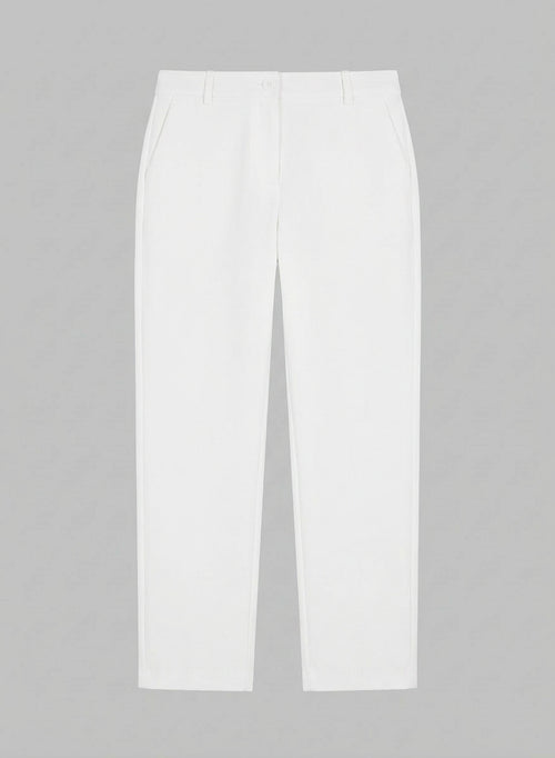 Pantalon Blanc en Coton Supima - MAJESTIC FILATURES