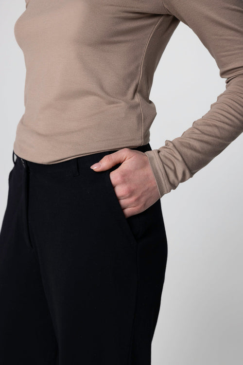 Black Supima cotton pants - MAJESTIC FILATURES