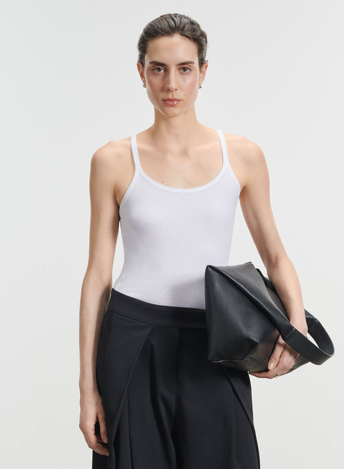 Viscose and elastane tank top - MAJESTIC FILATURES