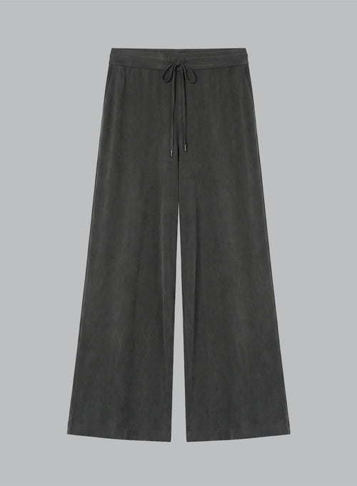 Pantalon Gris foncé en Cupro / Elasthanne - MAJESTIC FILATURES