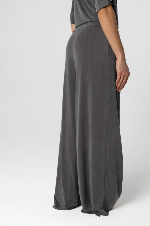 Pantalon Gris foncé en Cupro / Elasthanne - MAJESTIC FILATURES