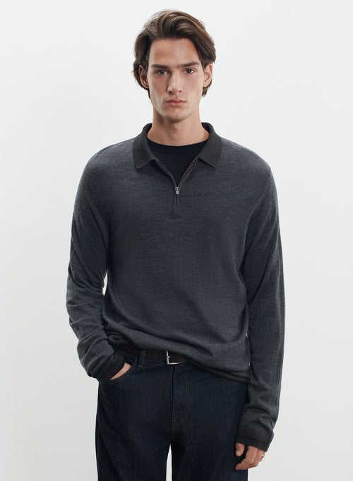 Polo en laine mérinos - MAJESTIC FILATURES