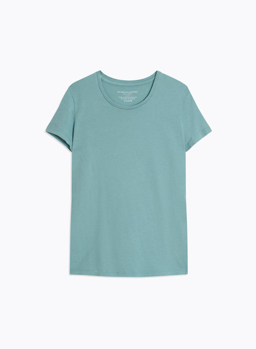 Camiseta Vert Col Rond Manches Courtes - MAJESTIC FILATURES