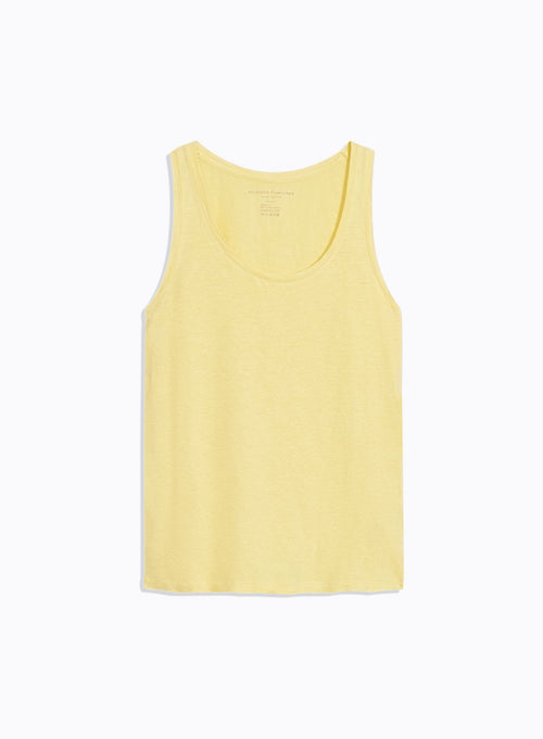 Yellow U-Neck Tank Top - MAJESTIC FILATURES