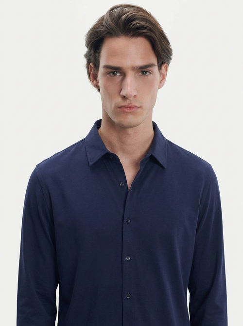 Chemise en coton organique et élasthanne - MAJESTIC FILATURES