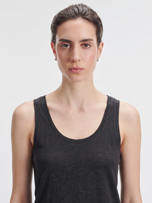 Viscose and elastane tank top - MAJESTIC FILATURES