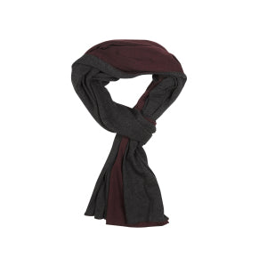 Purple / Grey Cotton / Cashmere / Cotton Scarf - MAJESTIC FILATURES