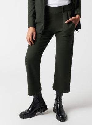 Green viscose/elastane trousers - MAJESTIC FILATURES
