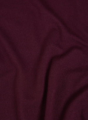 Purple boat neck dress with long sleeves in viscose / elastane - MAJESTIC FILATURES