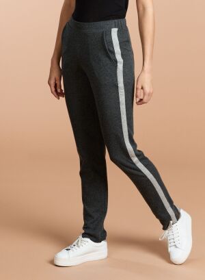 Pantalon Gris en Coton / Cachemire / Coton - MAJESTIC FILATURES